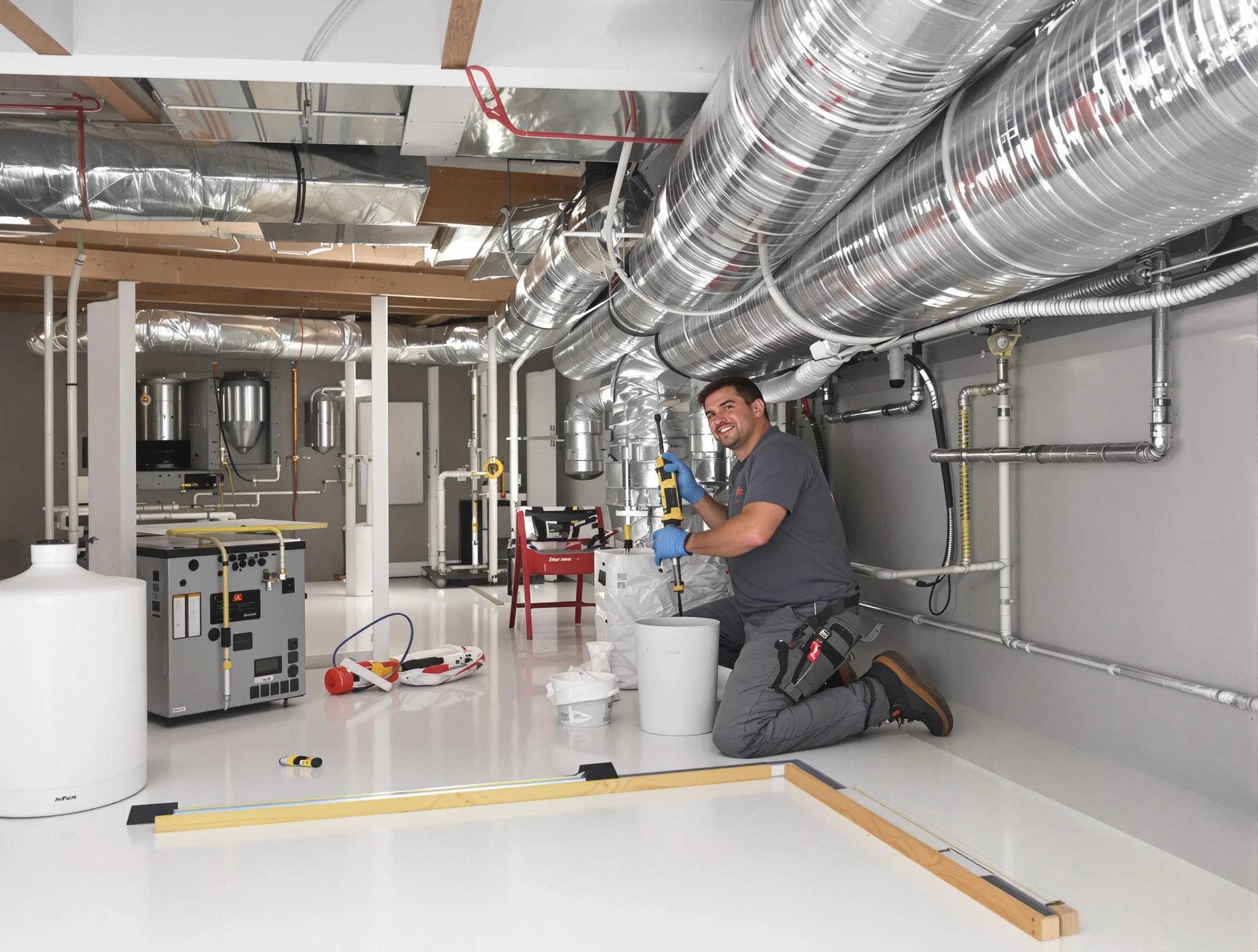 Professional duct sealing service by Center Air Duct Cleaning in Center