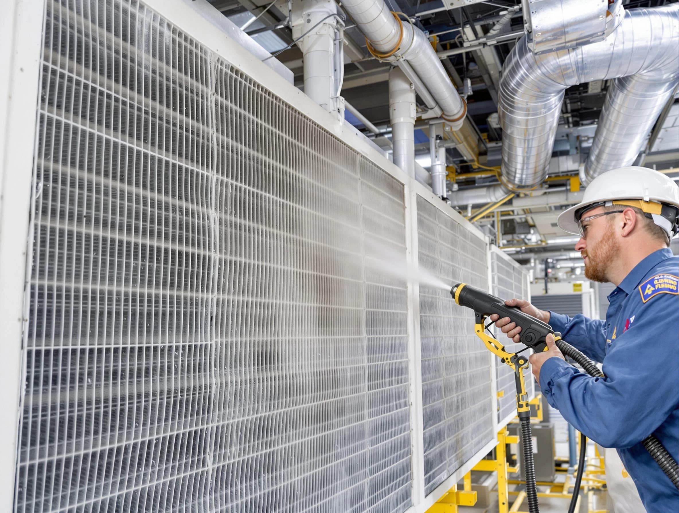 Professional commercial coil cleaning by Center Air Duct Cleaning in Center