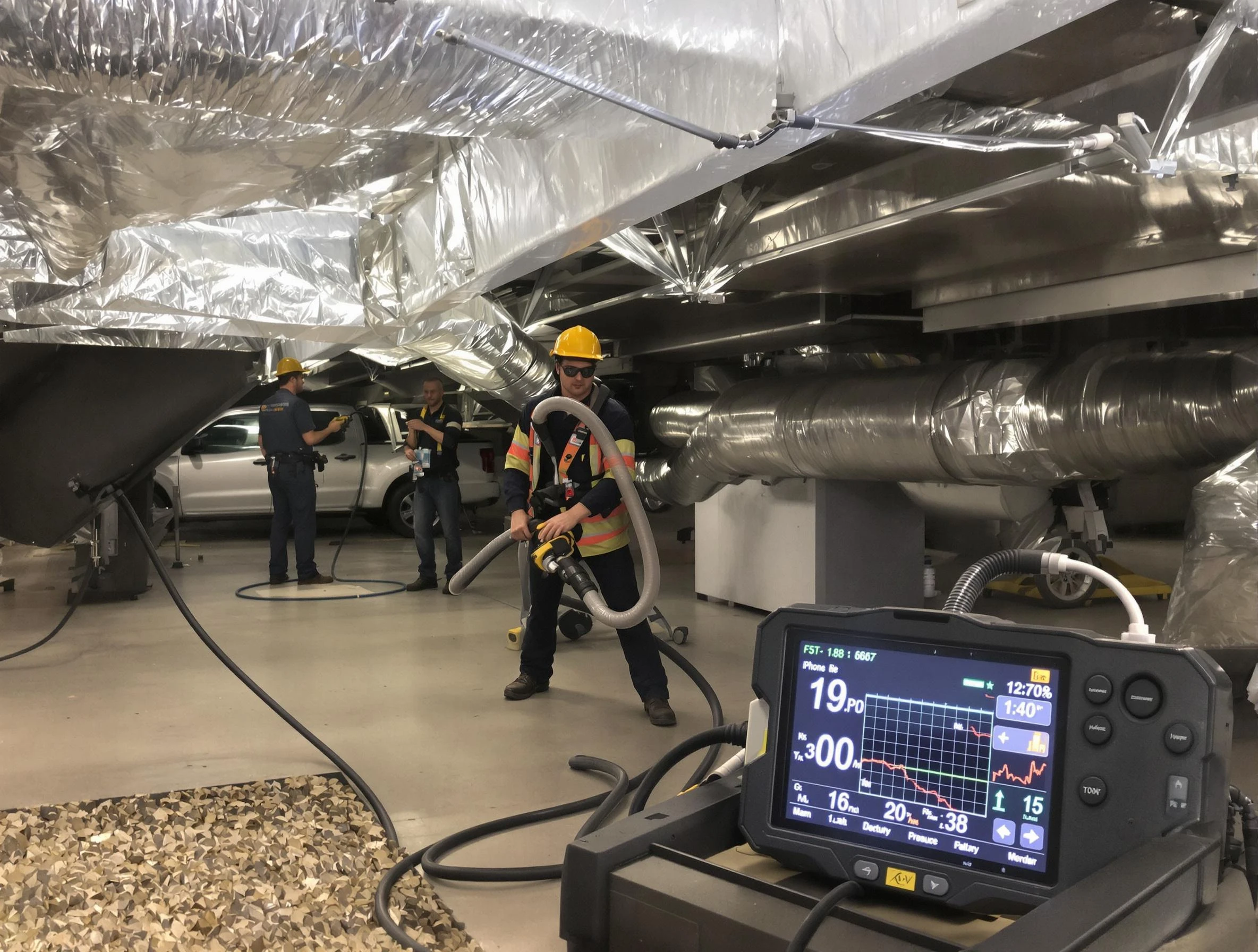 Professional negative pressure duct cleaning by Center Air Duct Cleaning in Center