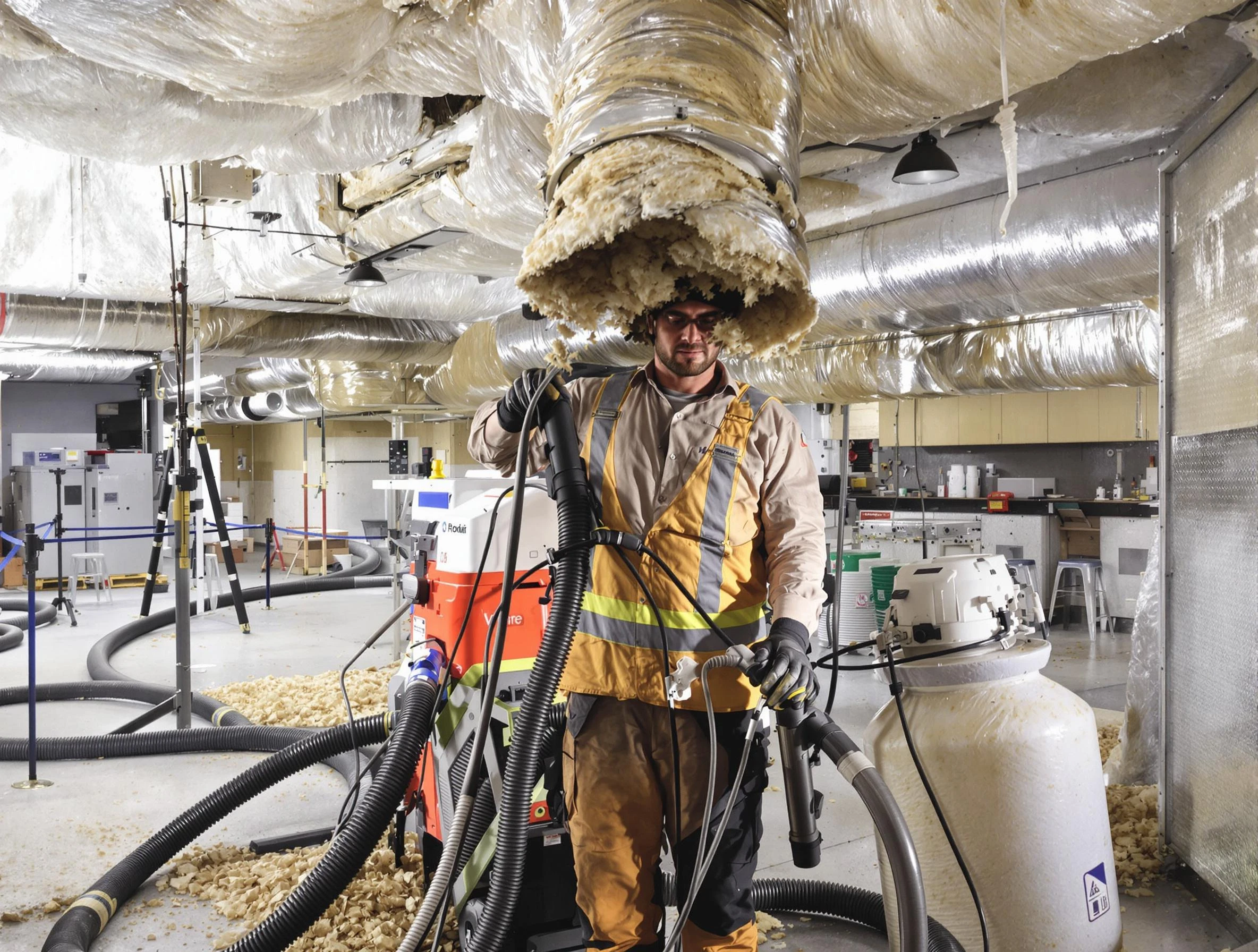 Professional vacuum insulation removal by Center Air Duct Cleaning expert in Center